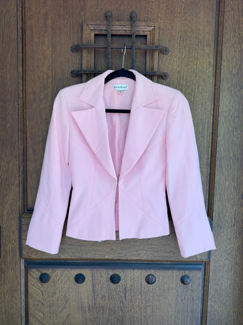 bebe Light Pink Tailored Blazer Jacket Size 2P